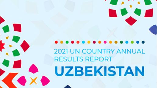 This is the cover of the 2021 UN Uzbekistan Country Results Report
